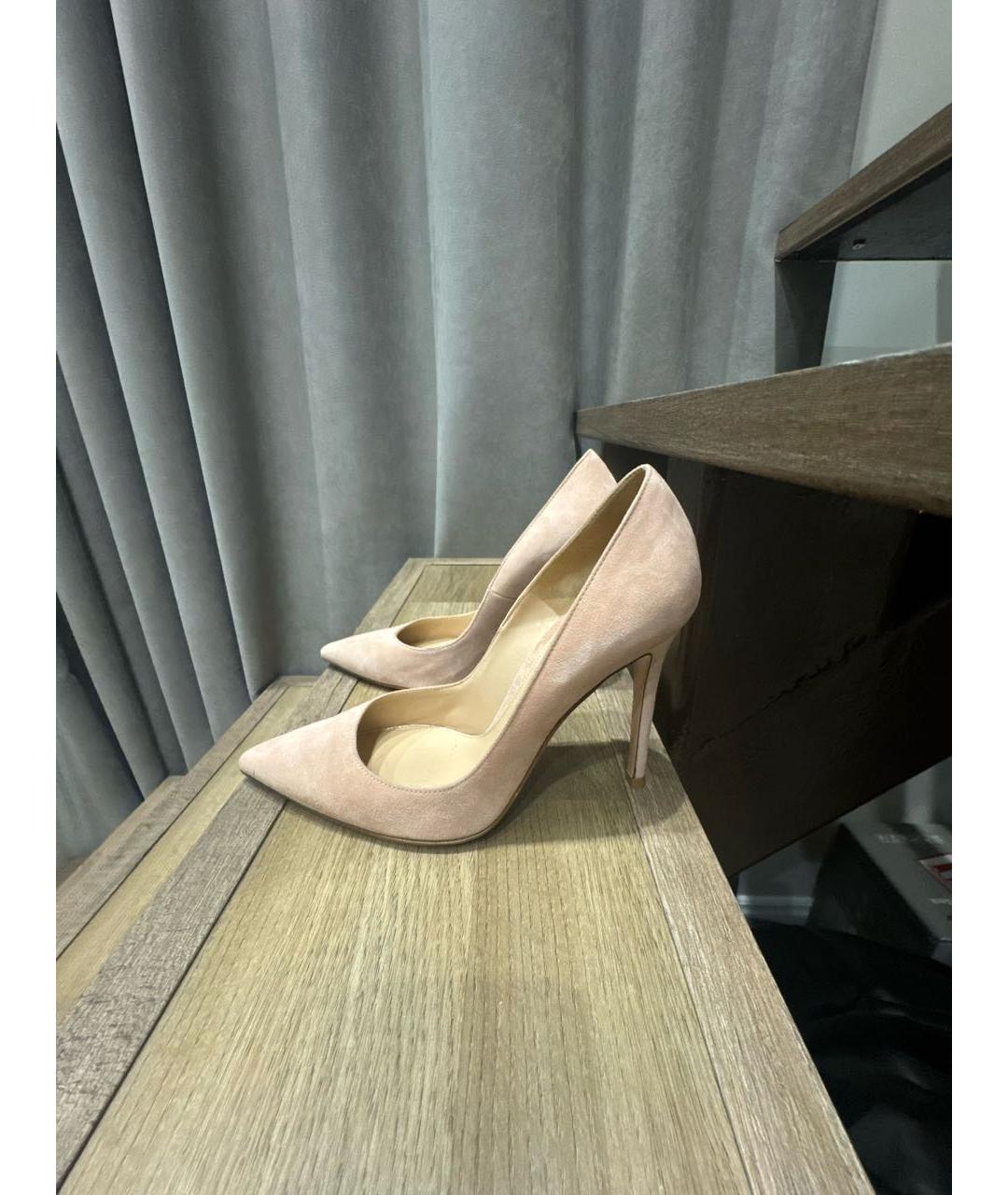 GIANVITO ROSSI Розовые замшевые туфли, фото 5