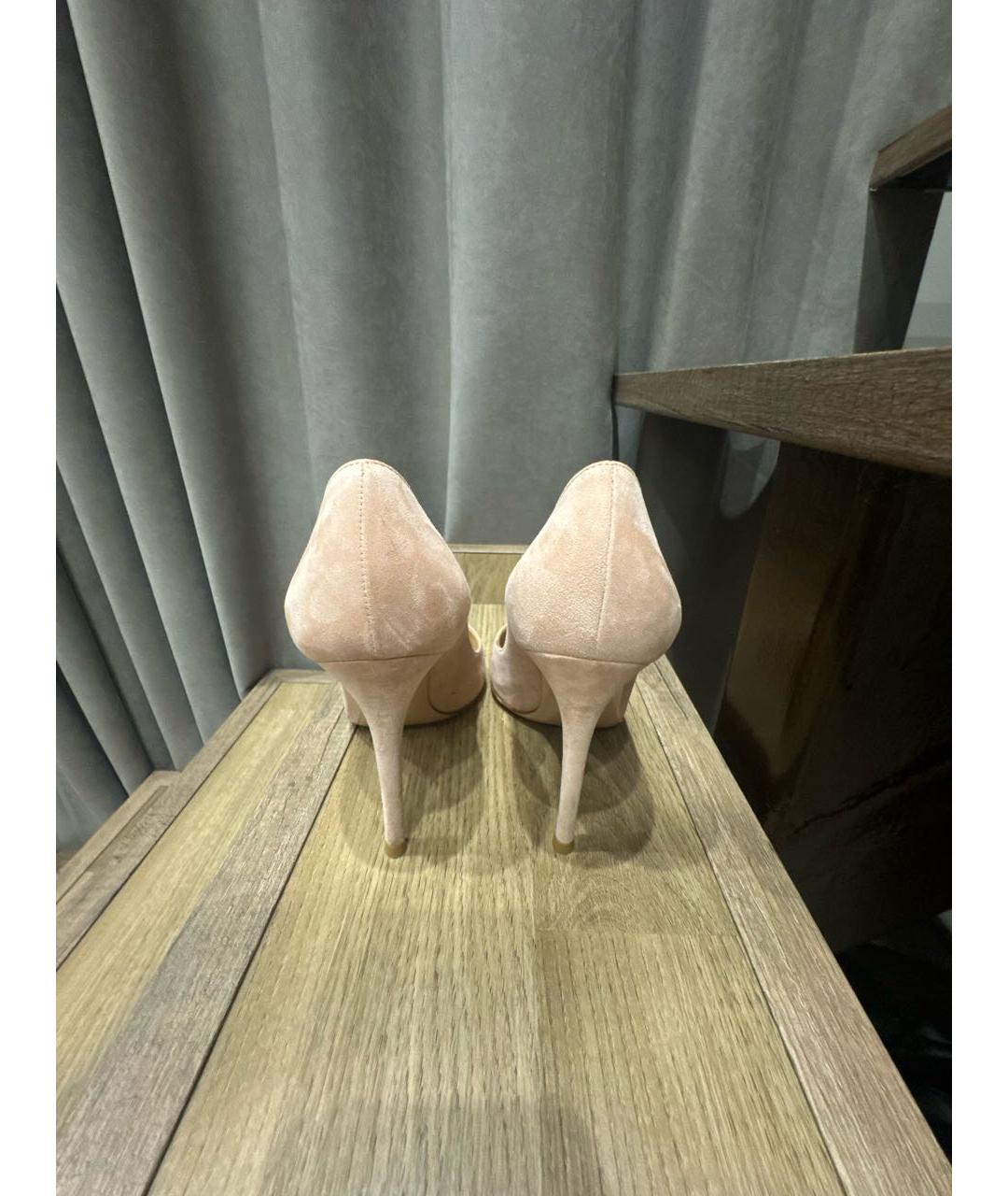 GIANVITO ROSSI Розовые замшевые туфли, фото 4