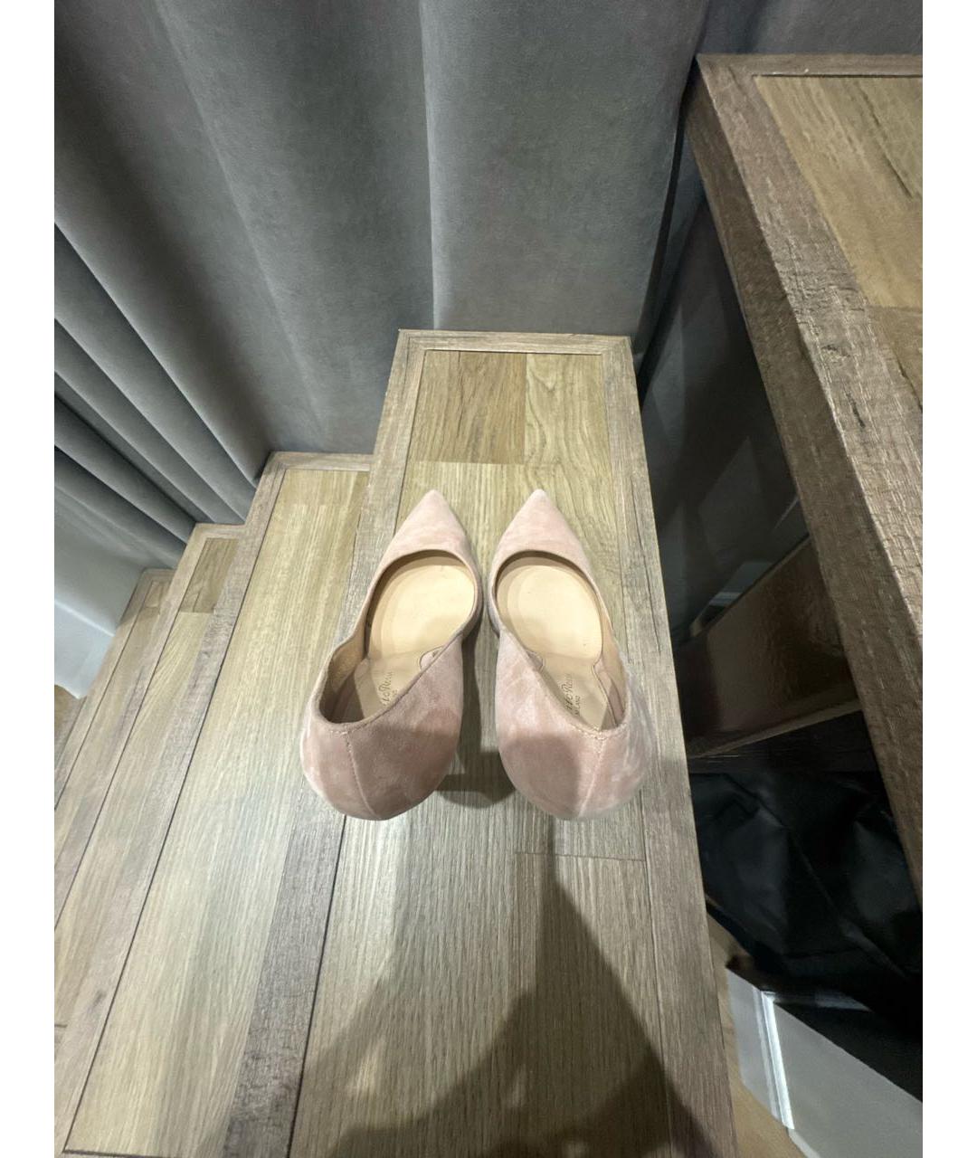 GIANVITO ROSSI Розовые замшевые туфли, фото 3