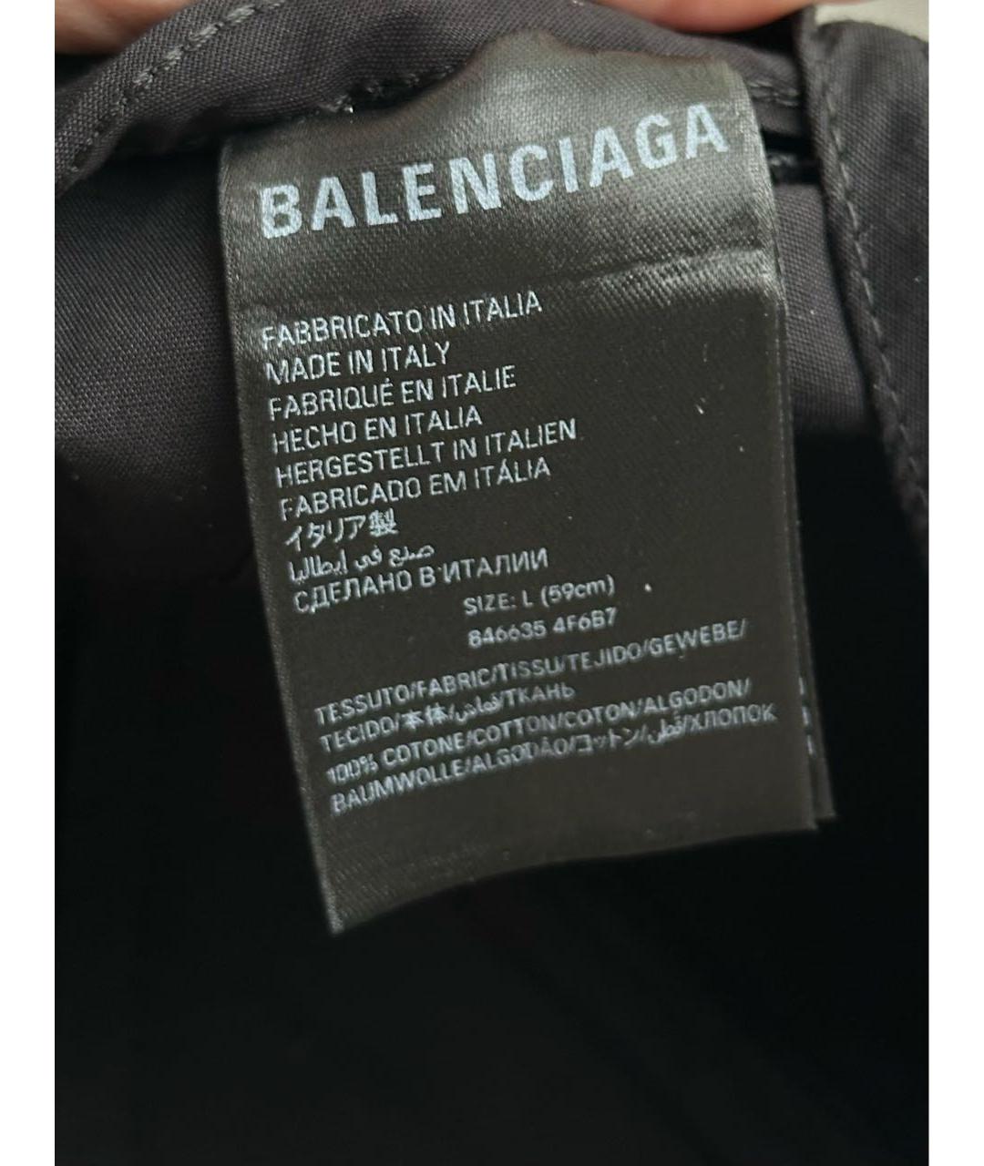 BALENCIAGA Серая хлопковая кепка/бейсболка, фото 7
