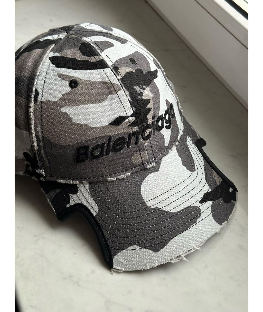 BALENCIAGA Серая хлопковая кепка/бейсболка, фото 5