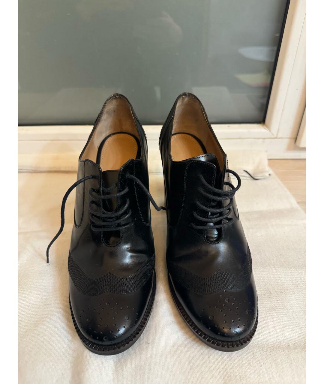 FERRAGAMO Черные кожаные ботинки, фото 2