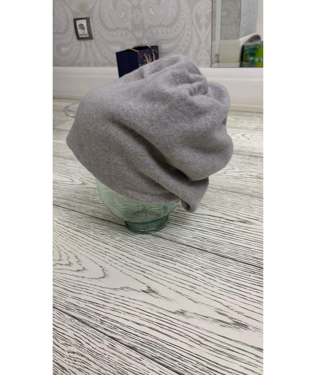 CHRISTIAN DIOR Серая шерстяная шапка, фото 2