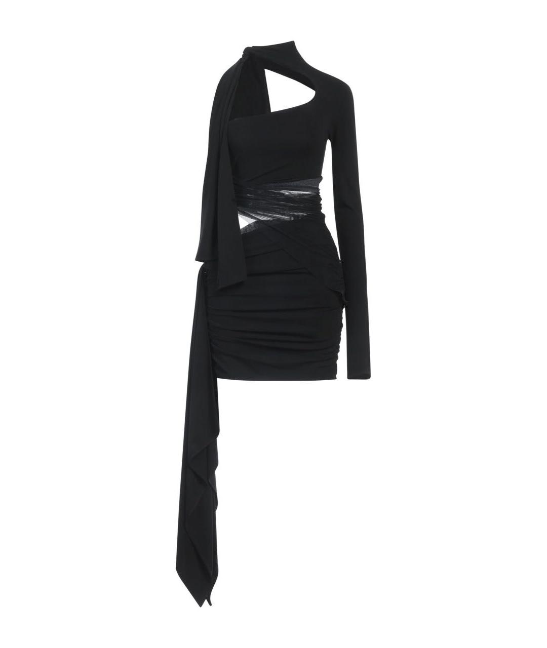 MUGLER Черное вискозное вечернее платье, фото 8