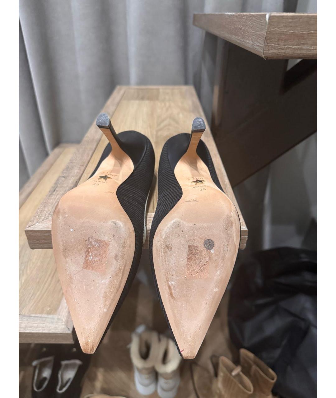 CHRISTIAN DIOR Черные текстильные туфли, фото 5