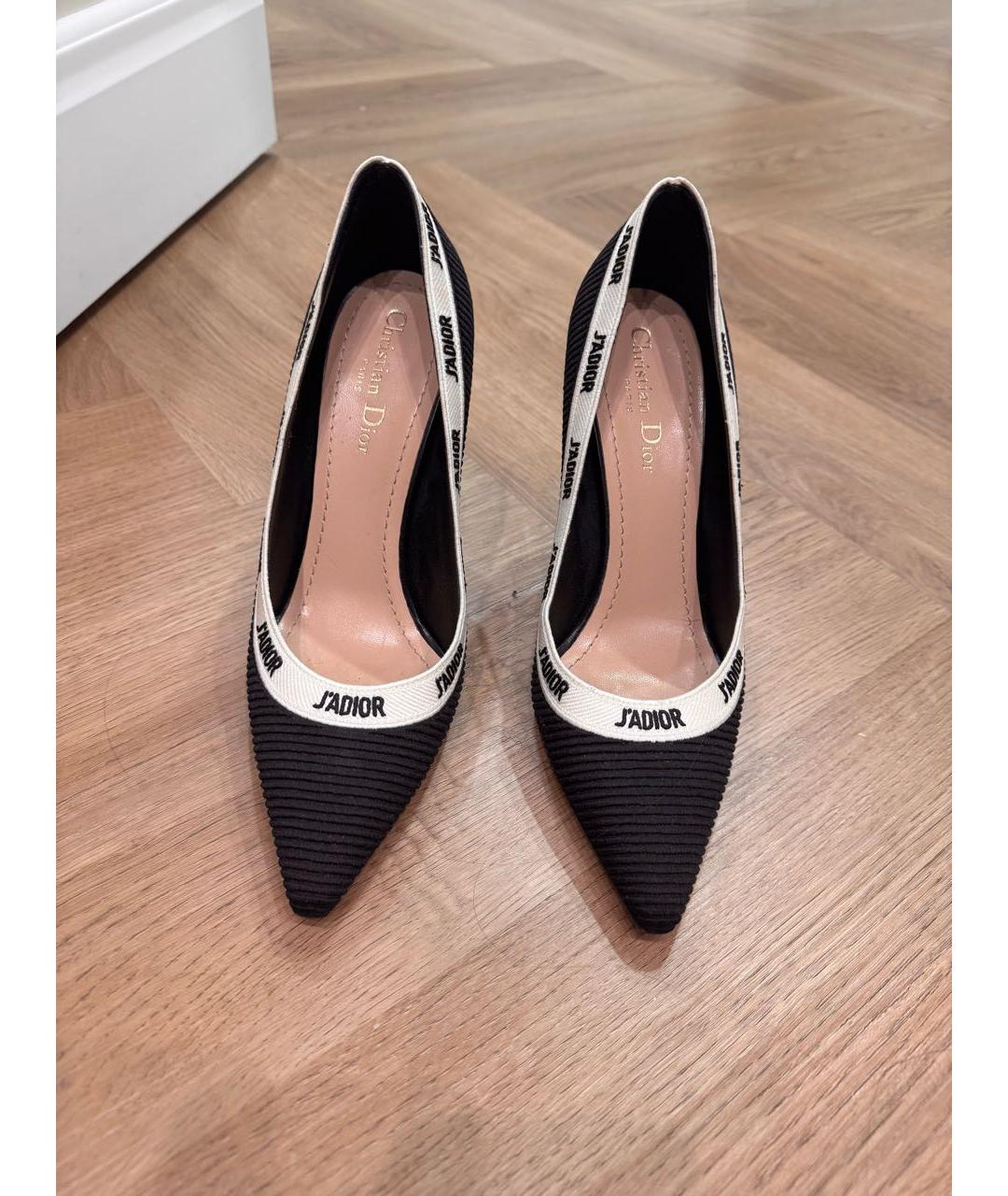 CHRISTIAN DIOR Черные текстильные туфли, фото 2