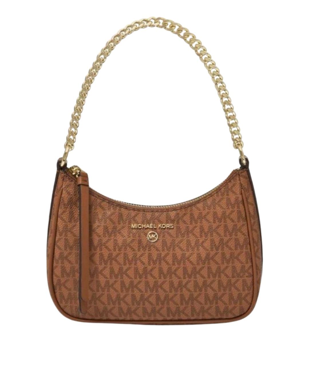 MICHAEL KORS Коричневая кожаная сумка через плечо, фото 1