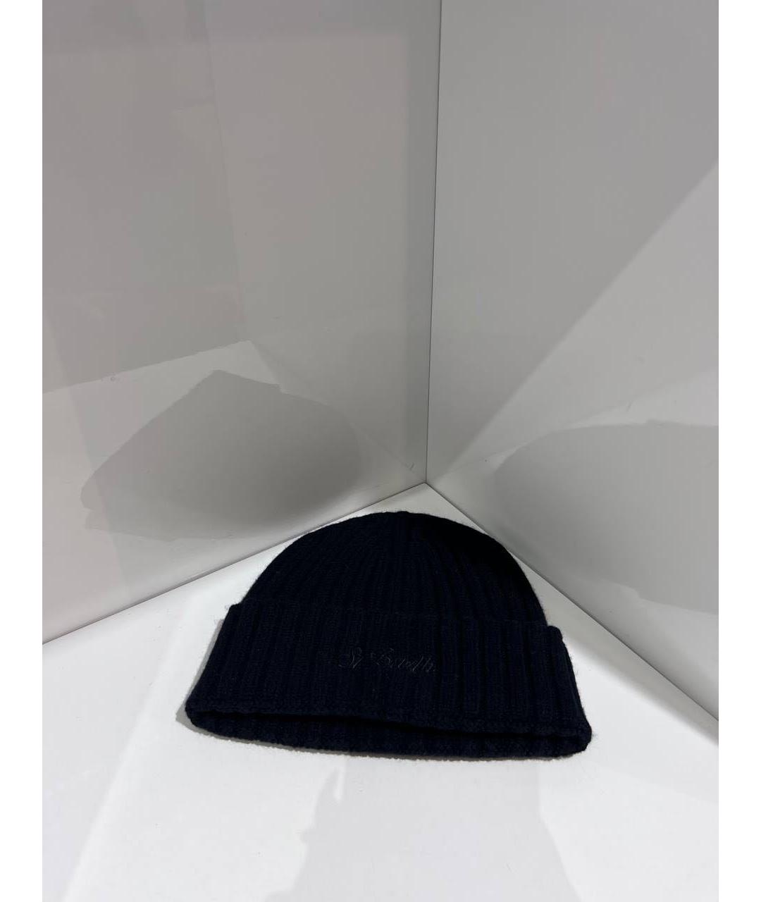 MC2 SAINT BARTH Черная кашемировая шапка, фото 2