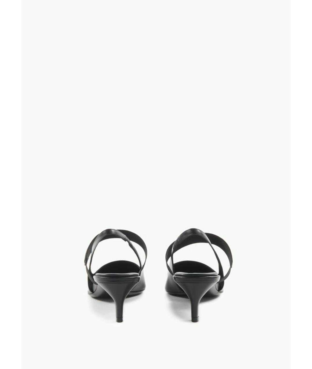 MIU MIU Черные кожаные лодочки на низком каблуке, фото 3