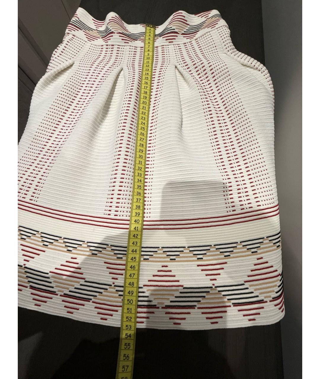 MAJE Белая вискозная юбка мини, фото 6