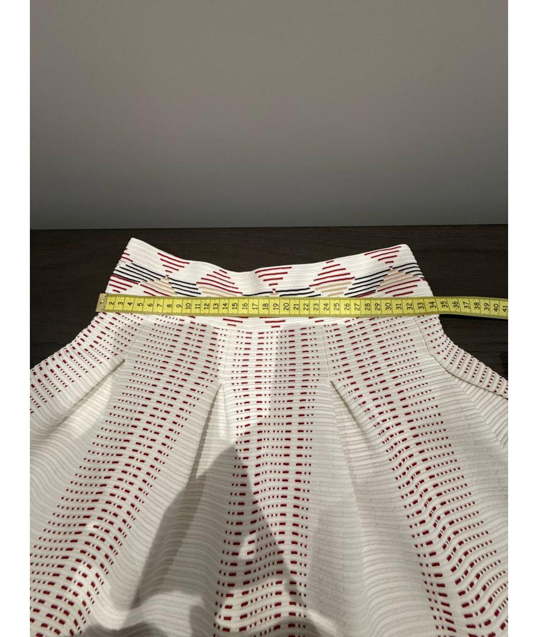 MAJE Белая вискозная юбка мини, фото 5