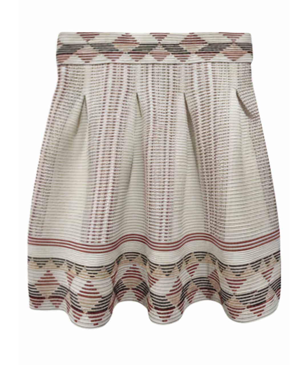 MAJE Белая вискозная юбка мини, фото 1