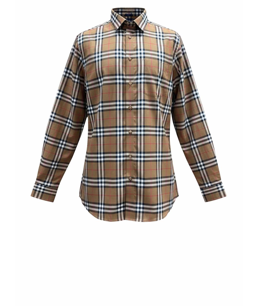 BURBERRY Бежевая хлопковая кэжуал рубашка, фото 1