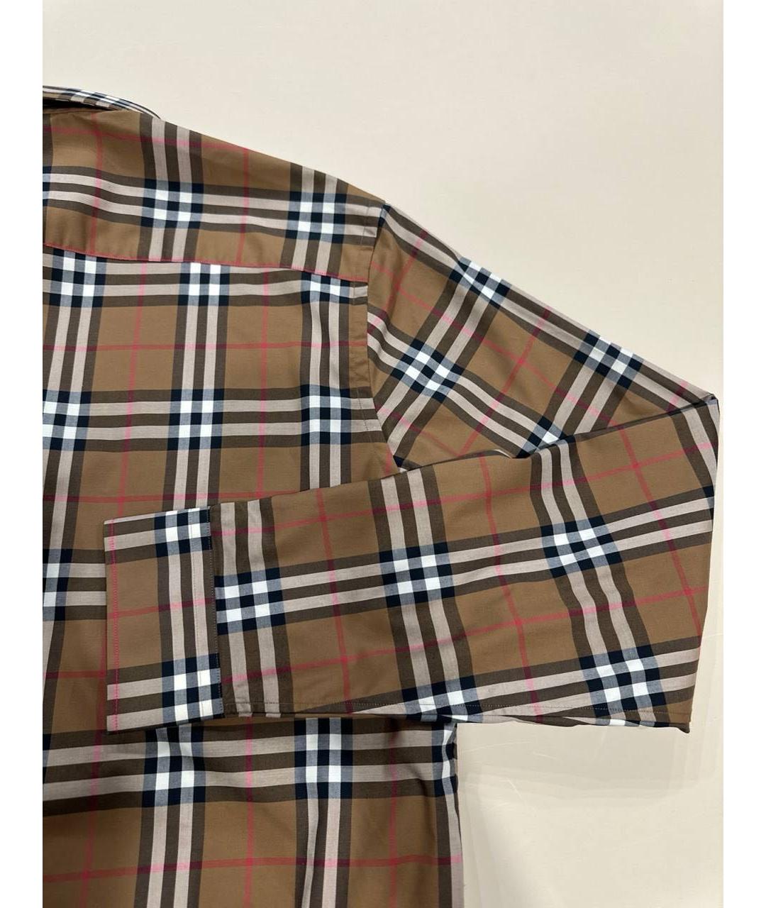 BURBERRY Бежевая хлопковая кэжуал рубашка, фото 7