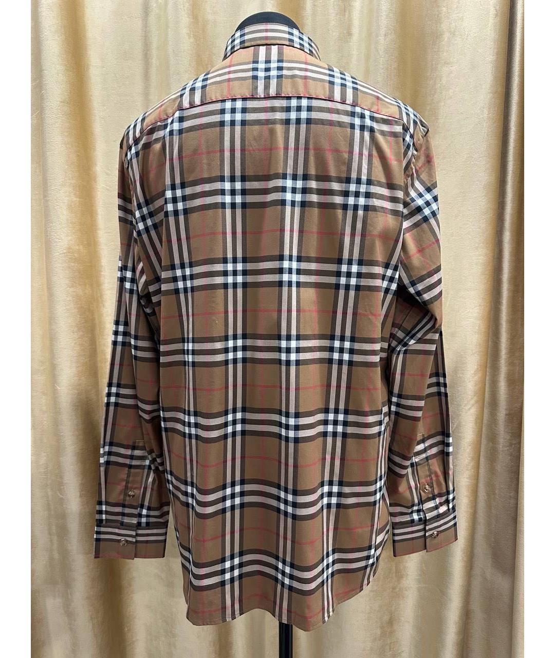 BURBERRY Бежевая хлопковая кэжуал рубашка, фото 2