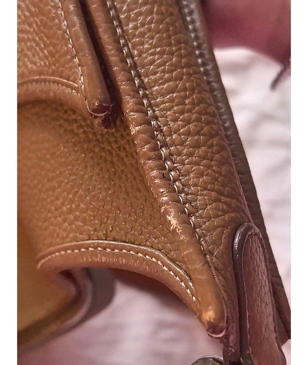 HERMES Коричневая кожаная сумка через плечо, фото 7