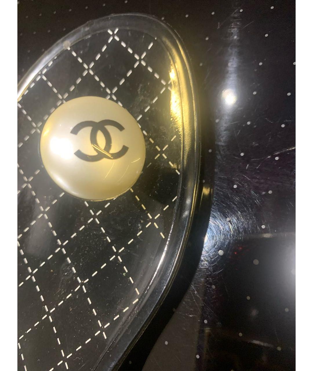 CHANEL Черные резиновые сандалии, фото 4