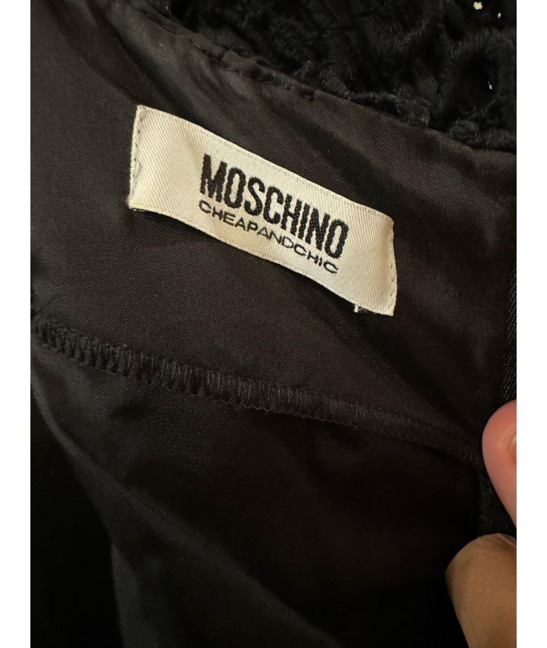 MOSCHINO Черное кружевное вечернее платье, фото 5