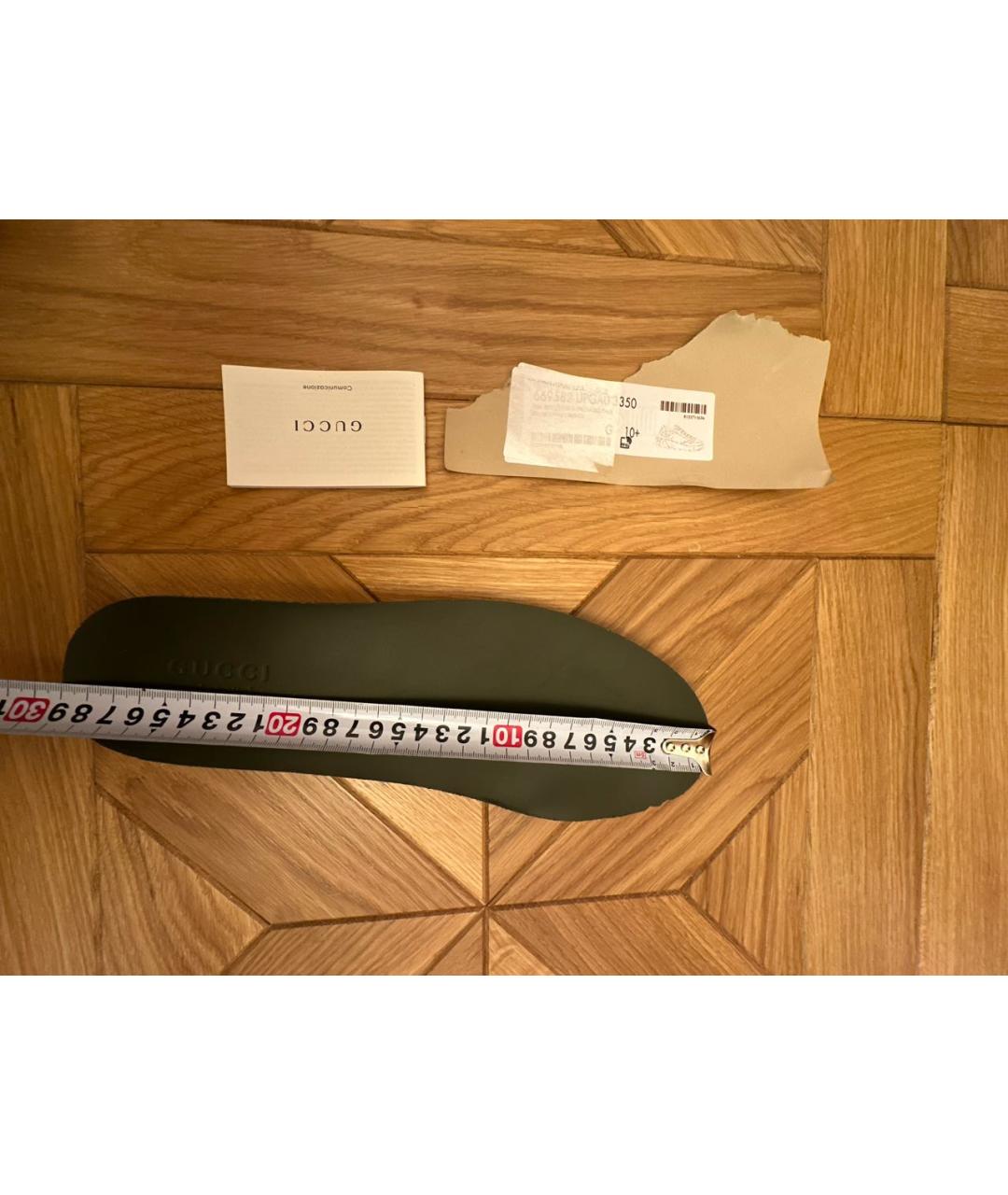 GUCCI Коричневые кожаные низкие кроссовки / кеды, фото 4