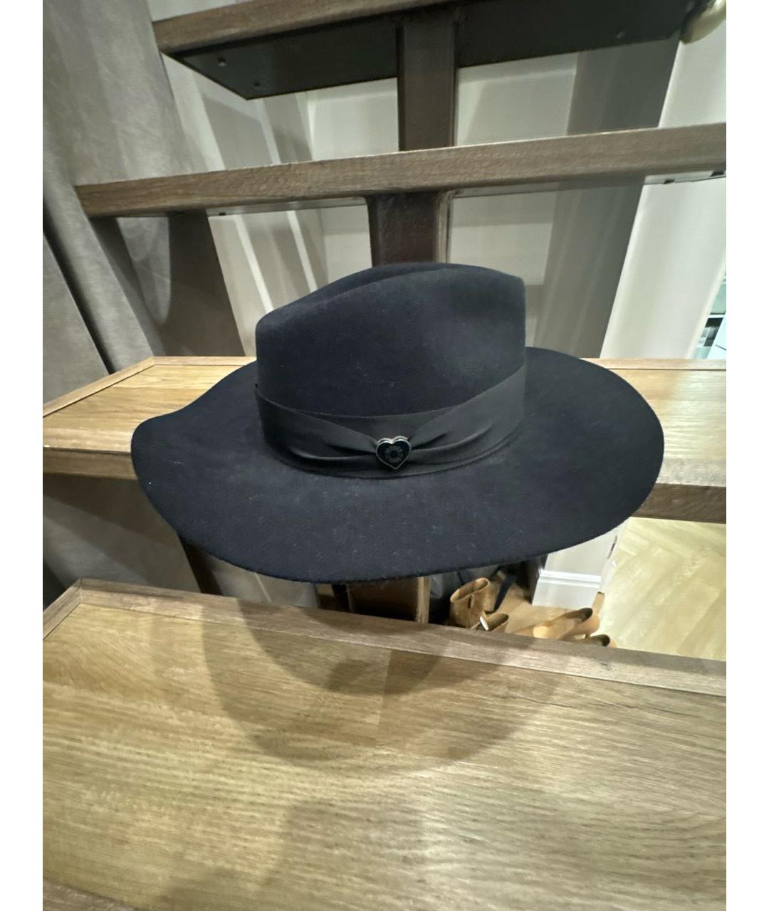 HERMES Черная шерстяная шляпа, фото 4