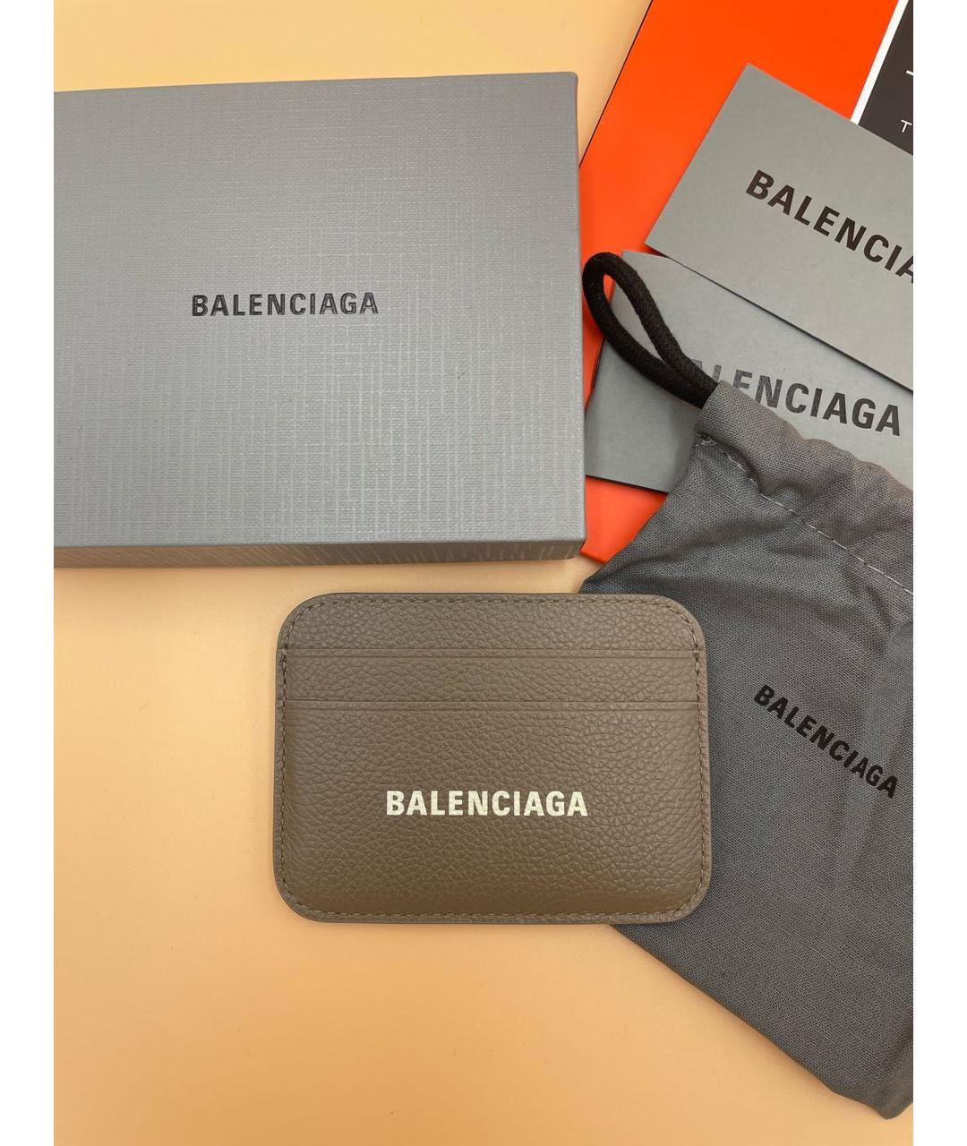 BALENCIAGA Коричневый кожаный кардхолдер, фото 5