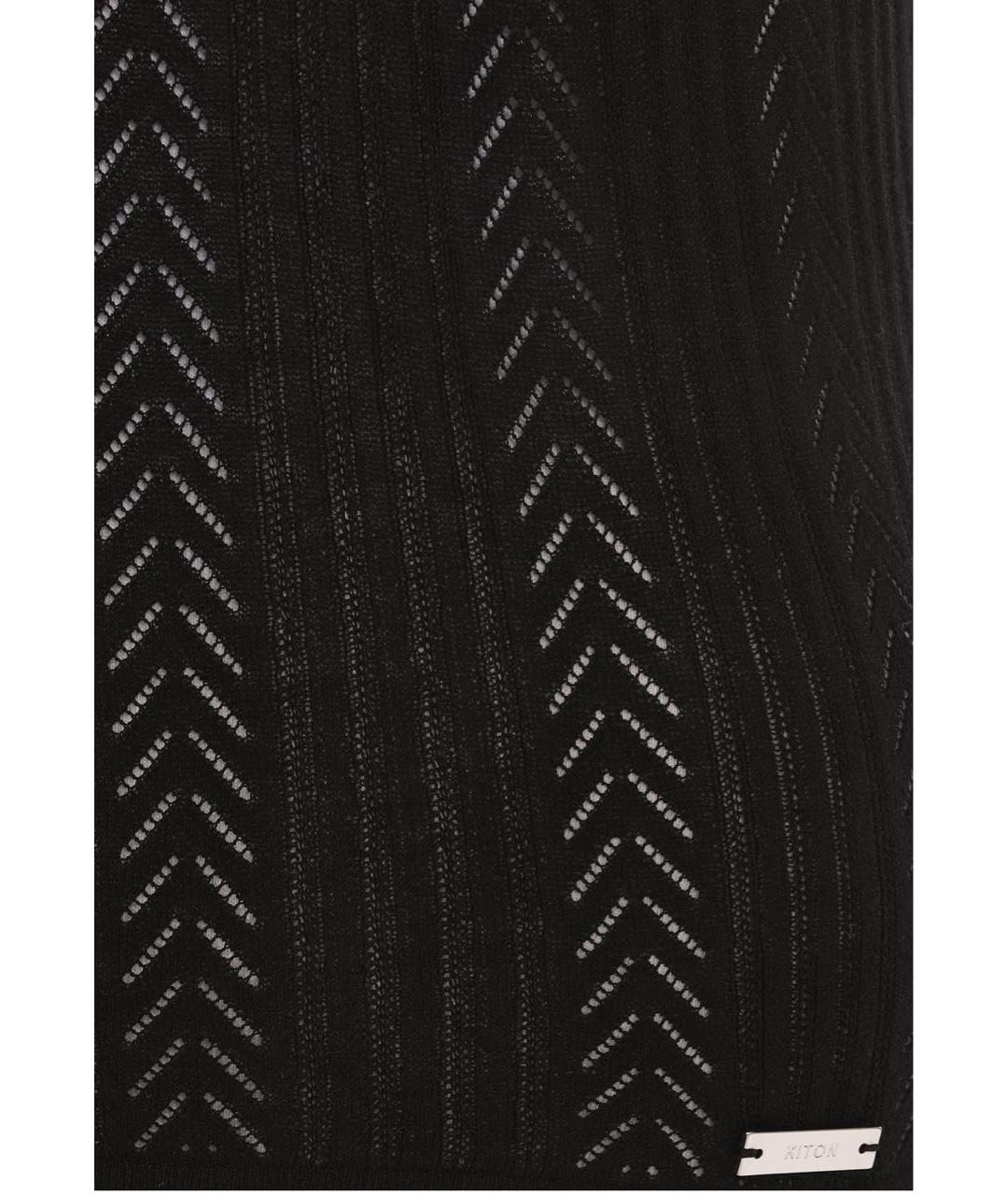 KITON Черная хлопко-эластановая майка, фото 6