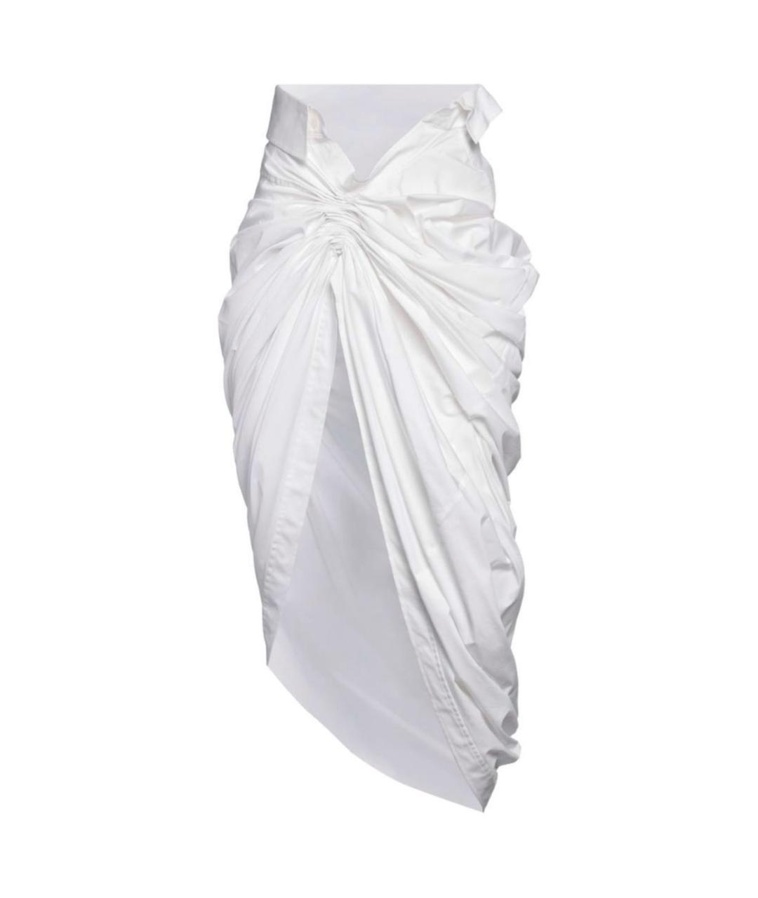 ALEXANDER WANG Белая хлопковая юбка миди, фото 8