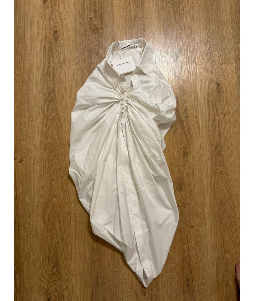 ALEXANDER WANG Белая хлопковая юбка миди, фото 2