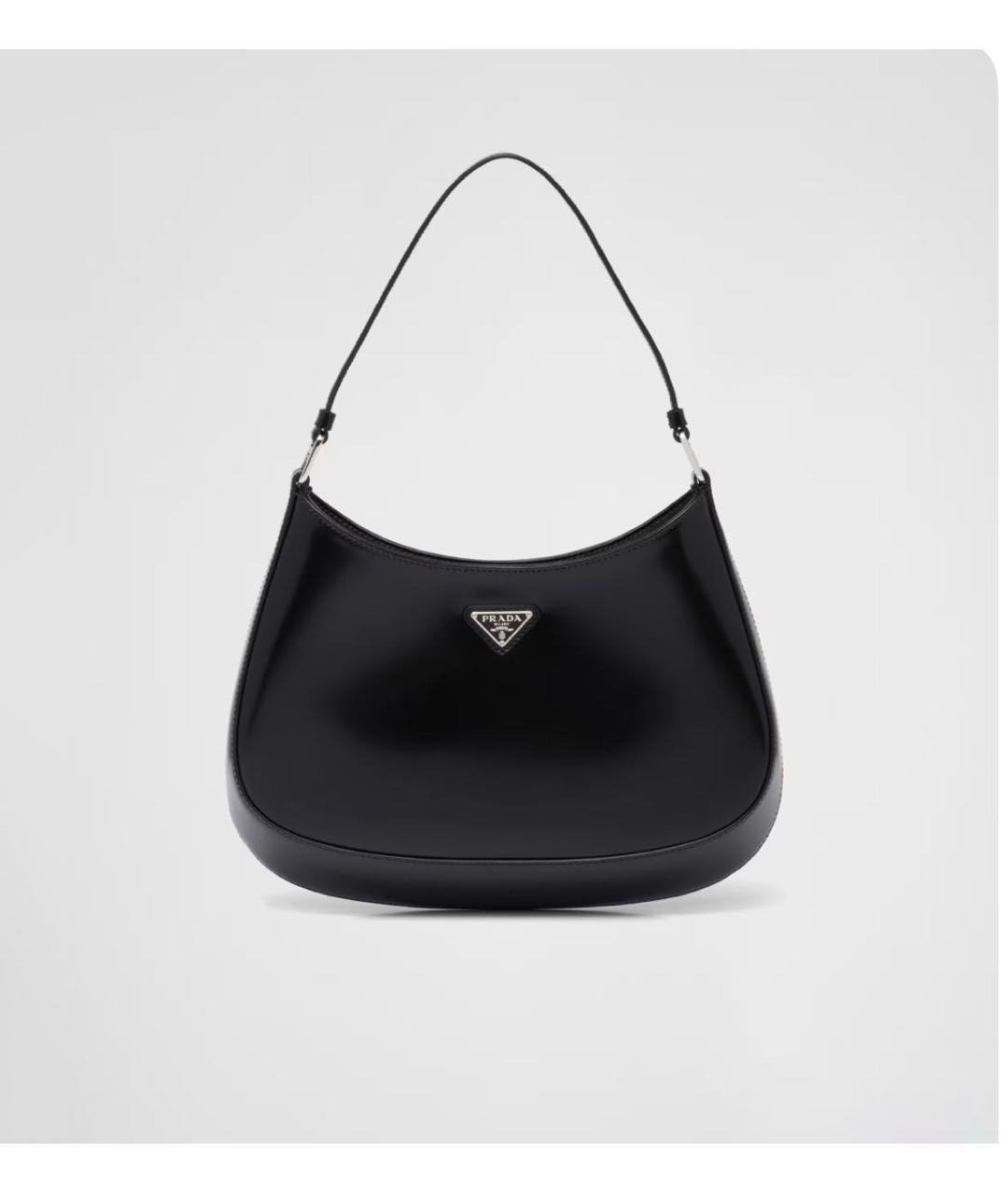 PRADA Черная сумка через плечо из лакированной кожи, фото 8