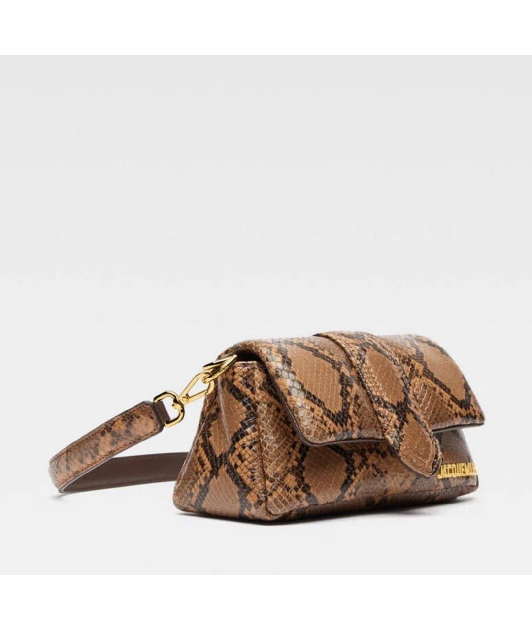 JACQUEMUS Коричневая кожаная сумка через плечо, фото 2