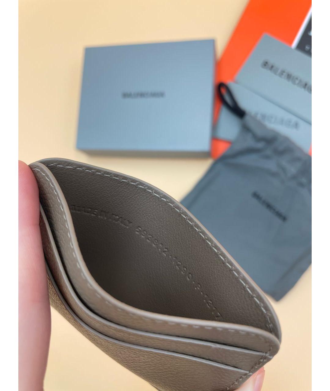 BALENCIAGA Коричневый кожаный кардхолдер, фото 3