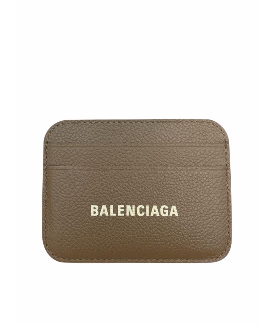 BALENCIAGA Коричневый кожаный кардхолдер, фото 1