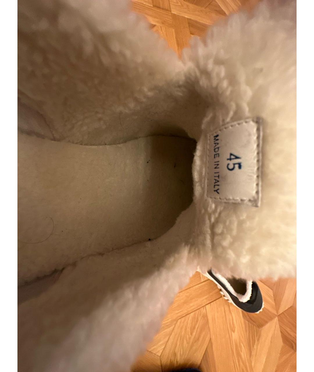 MONCLER Темно-синие резиновые низкие кроссовки / кеды, фото 5