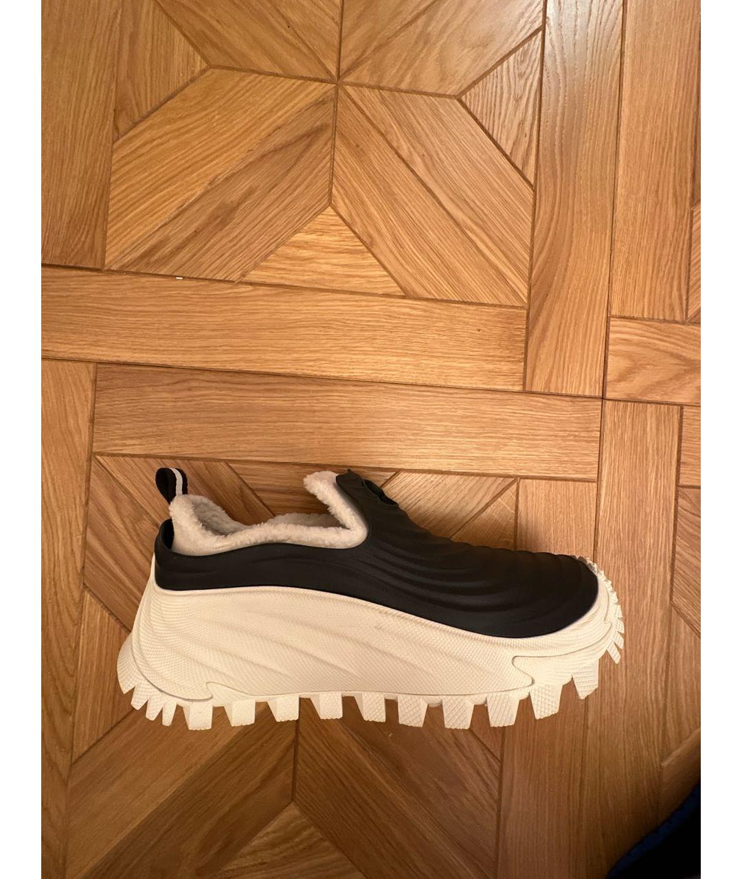 MONCLER Темно-синие резиновые низкие кроссовки / кеды, фото 9