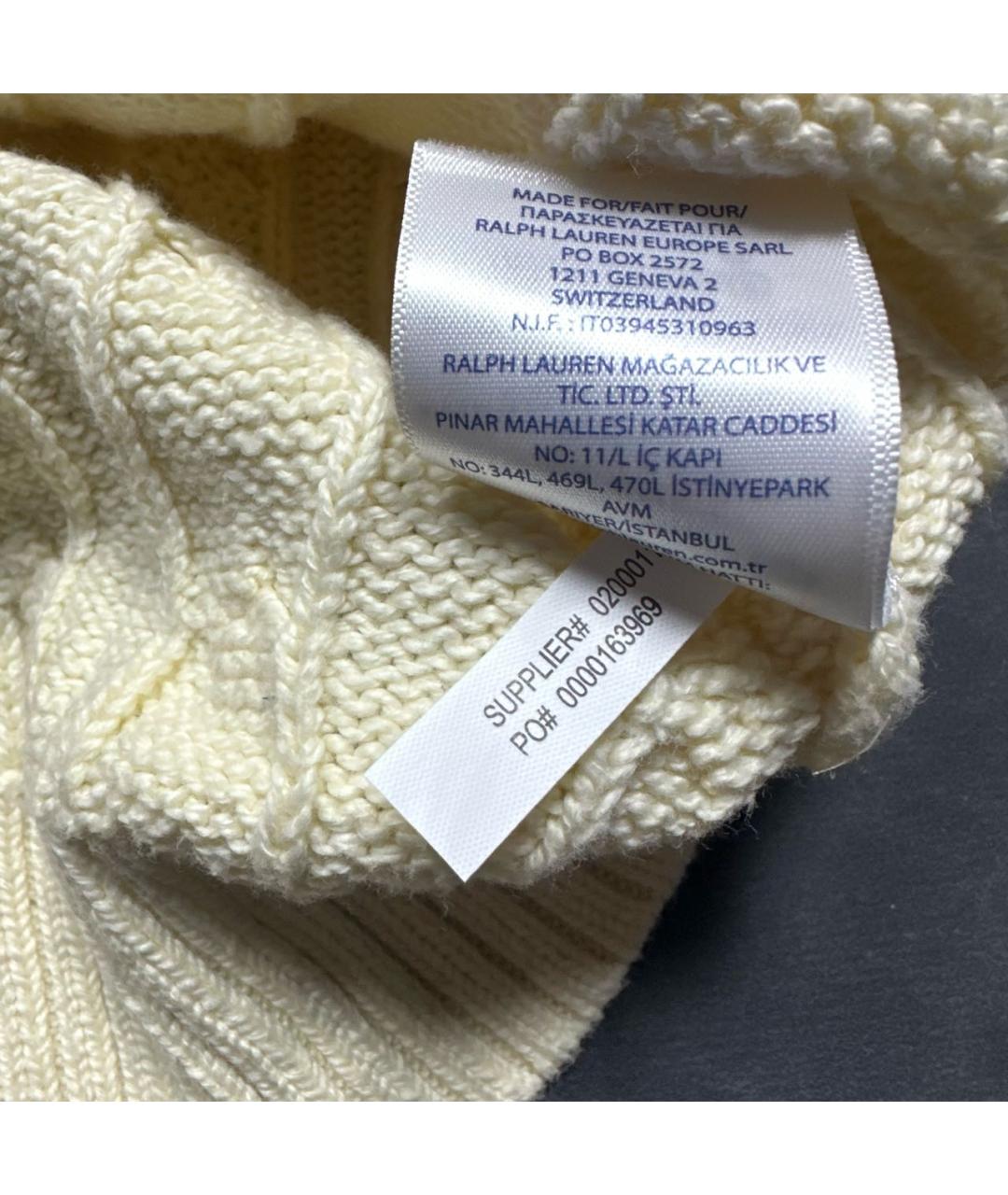 POLO RALPH LAUREN Бежевый хлопковый джемпер / свитер, фото 7