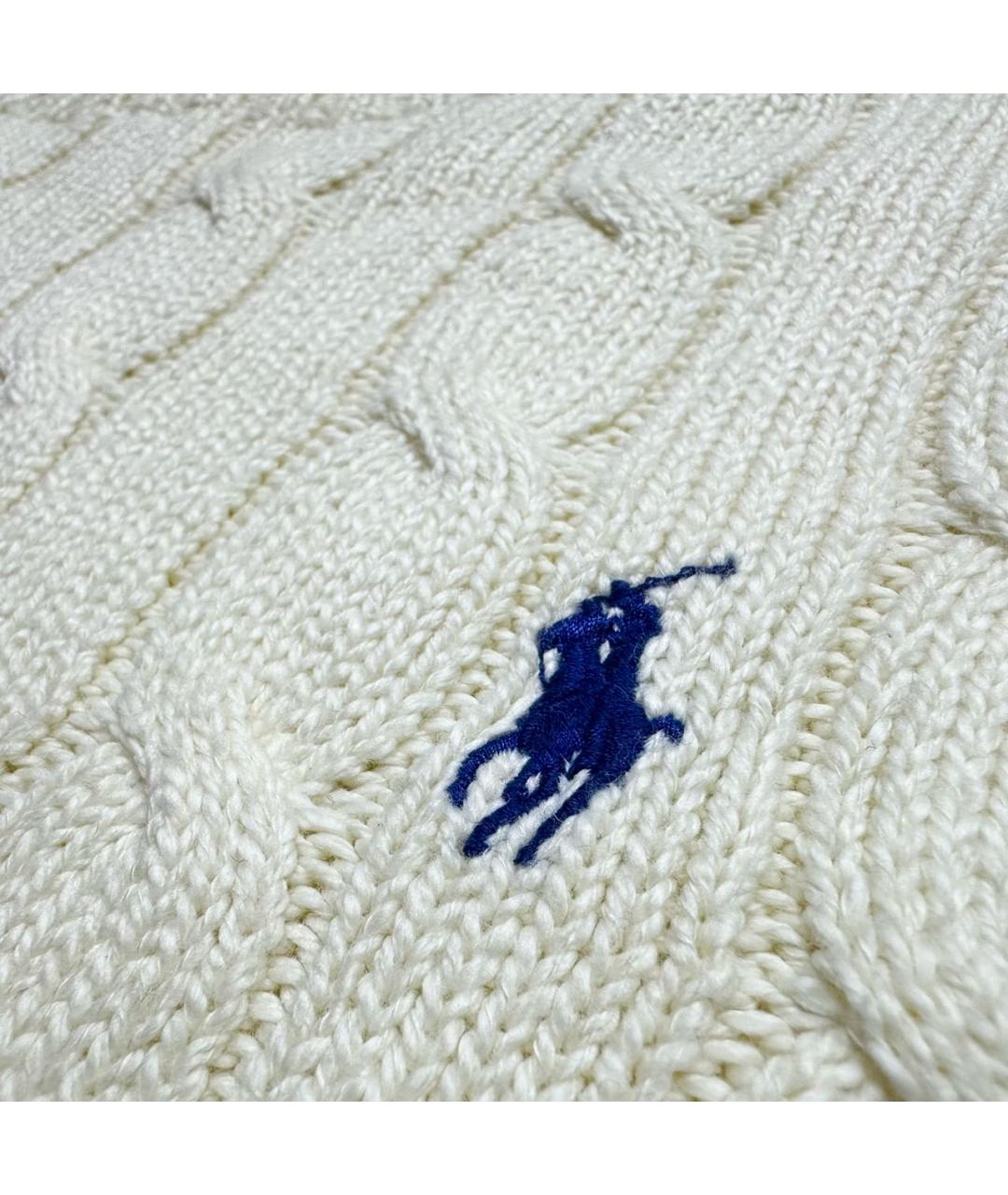 POLO RALPH LAUREN Бежевый хлопковый джемпер / свитер, фото 3