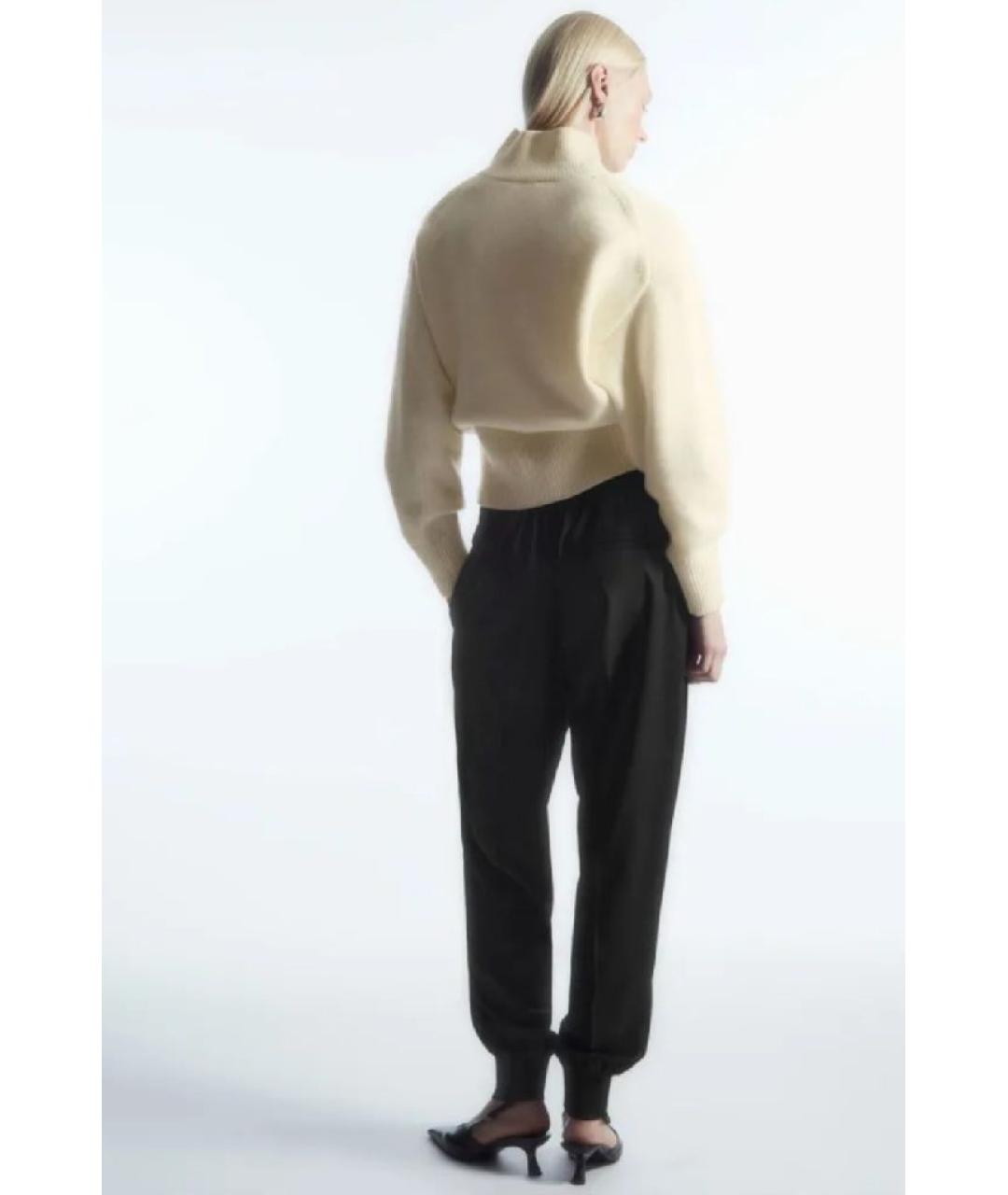 COS Черные вискозные брюки широкие, фото 5