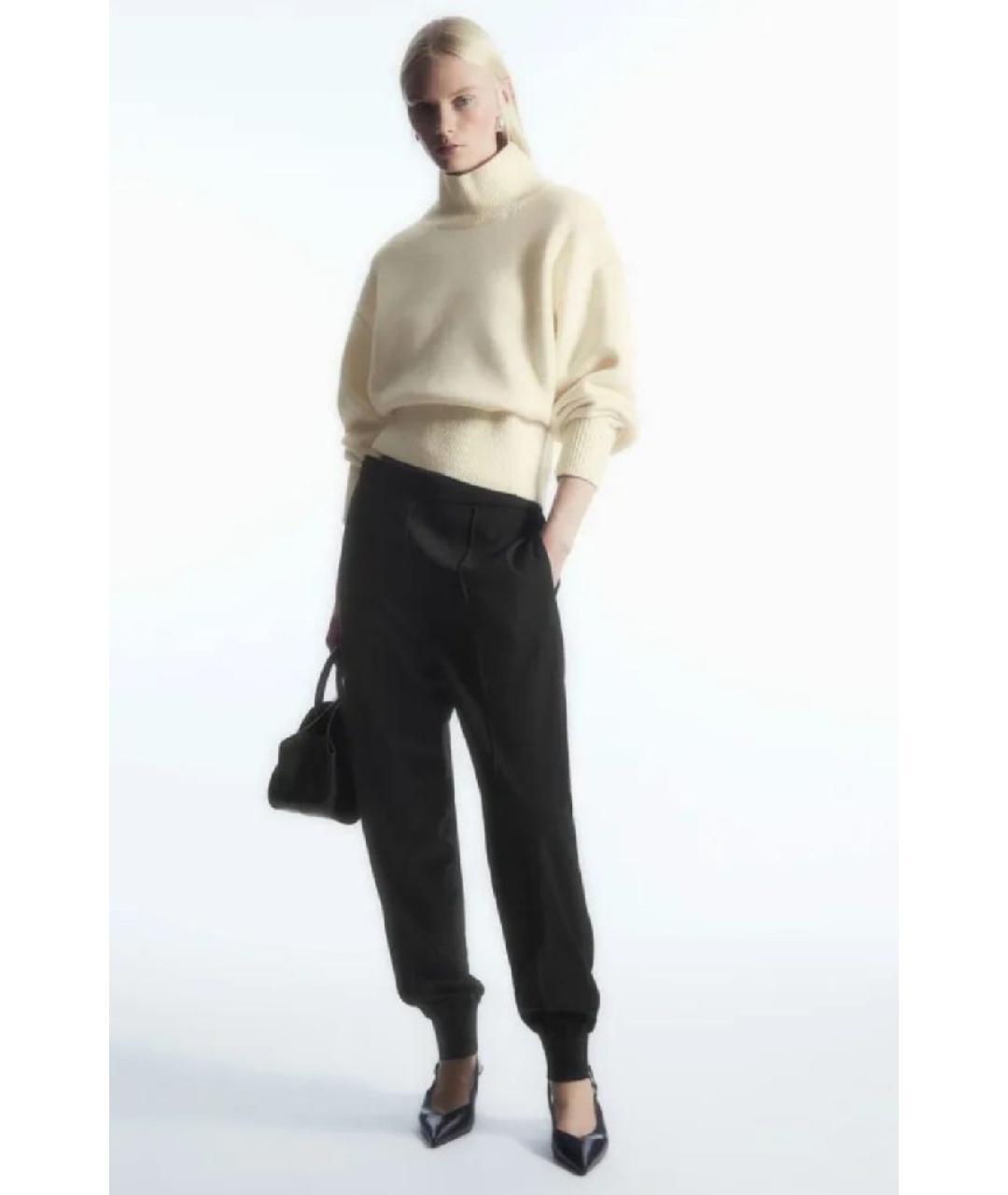 COS Черные вискозные брюки широкие, фото 3