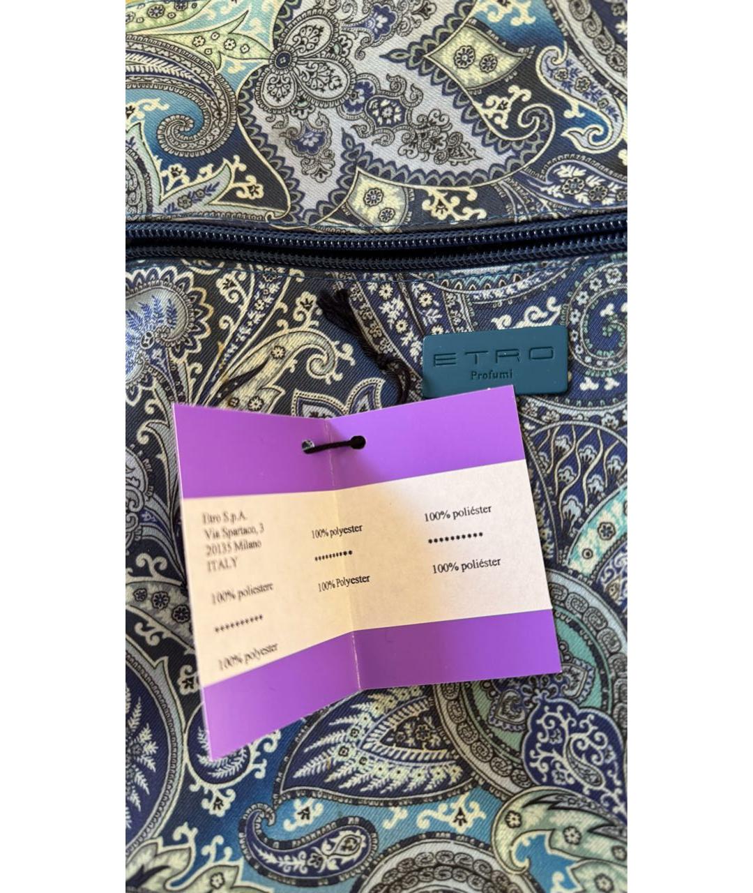 ETRO Синяя тканевая сумка через плечо, фото 7