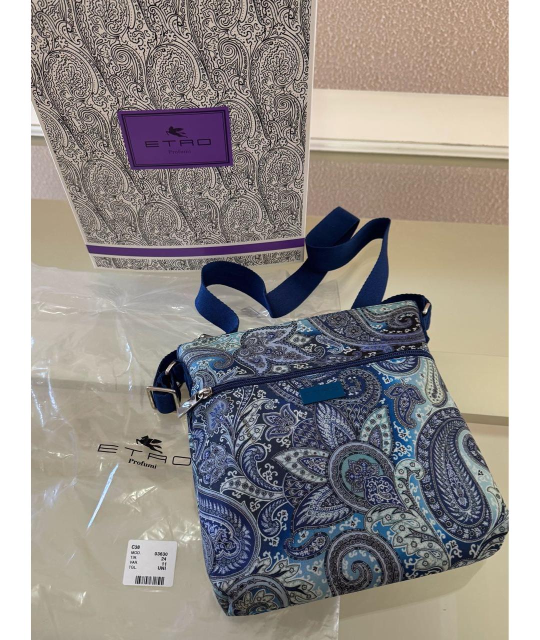 ETRO Синяя тканевая сумка через плечо, фото 3