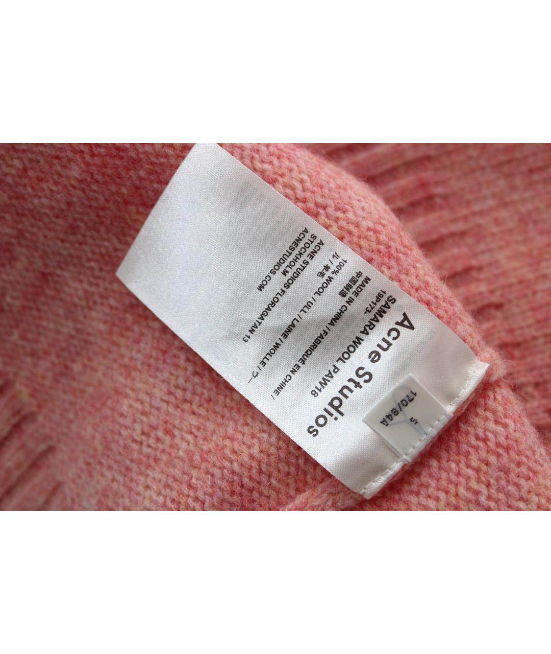ACNE STUDIOS Розовый шерстяной джемпер / свитер, фото 8