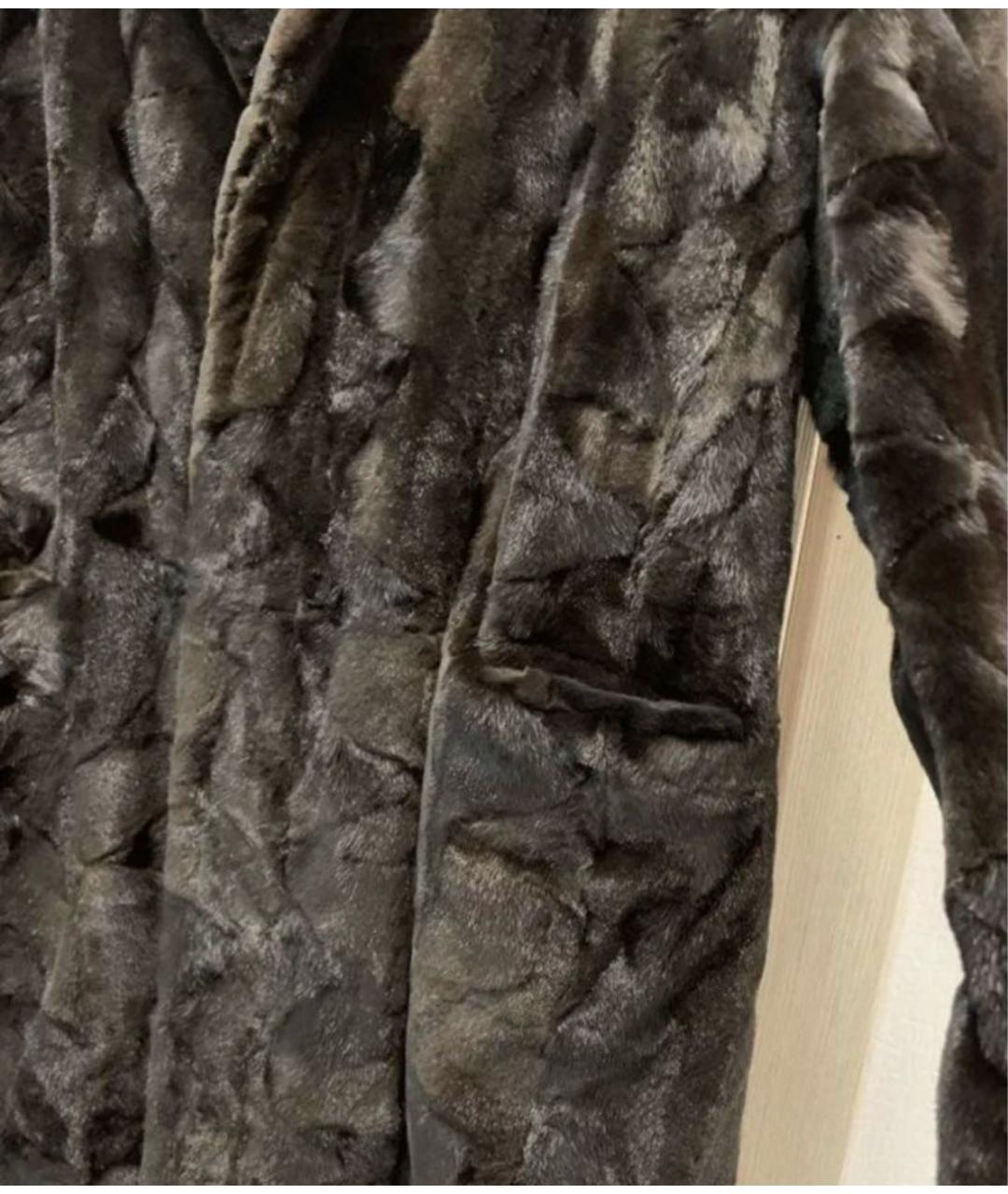 HERNO Коричневая меховая дубленка/шуба, фото 4