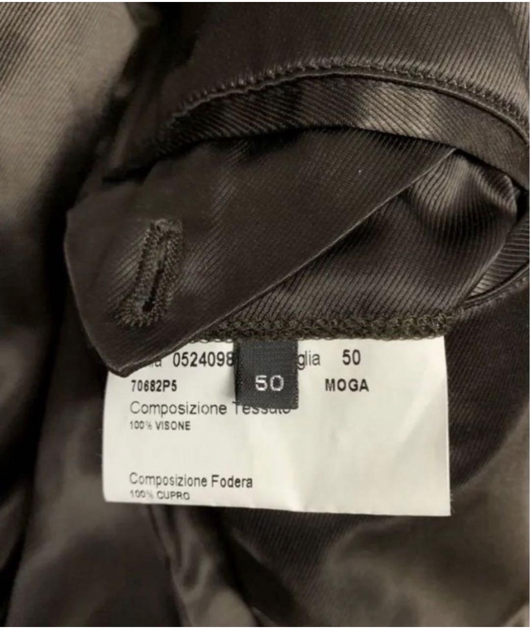 HERNO Коричневая меховая дубленка/шуба, фото 5