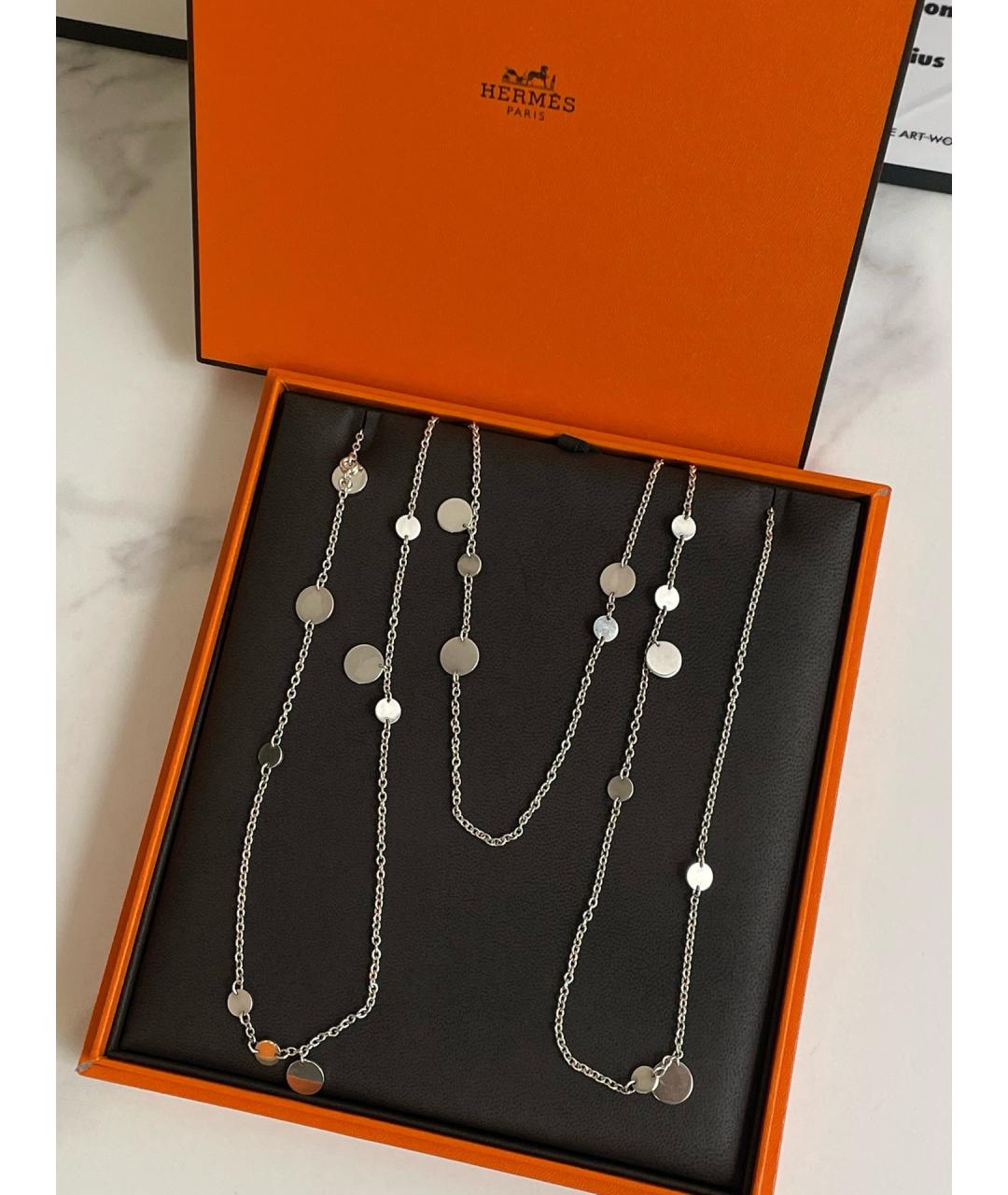 HERMES Серебряное серебряное колье, фото 2