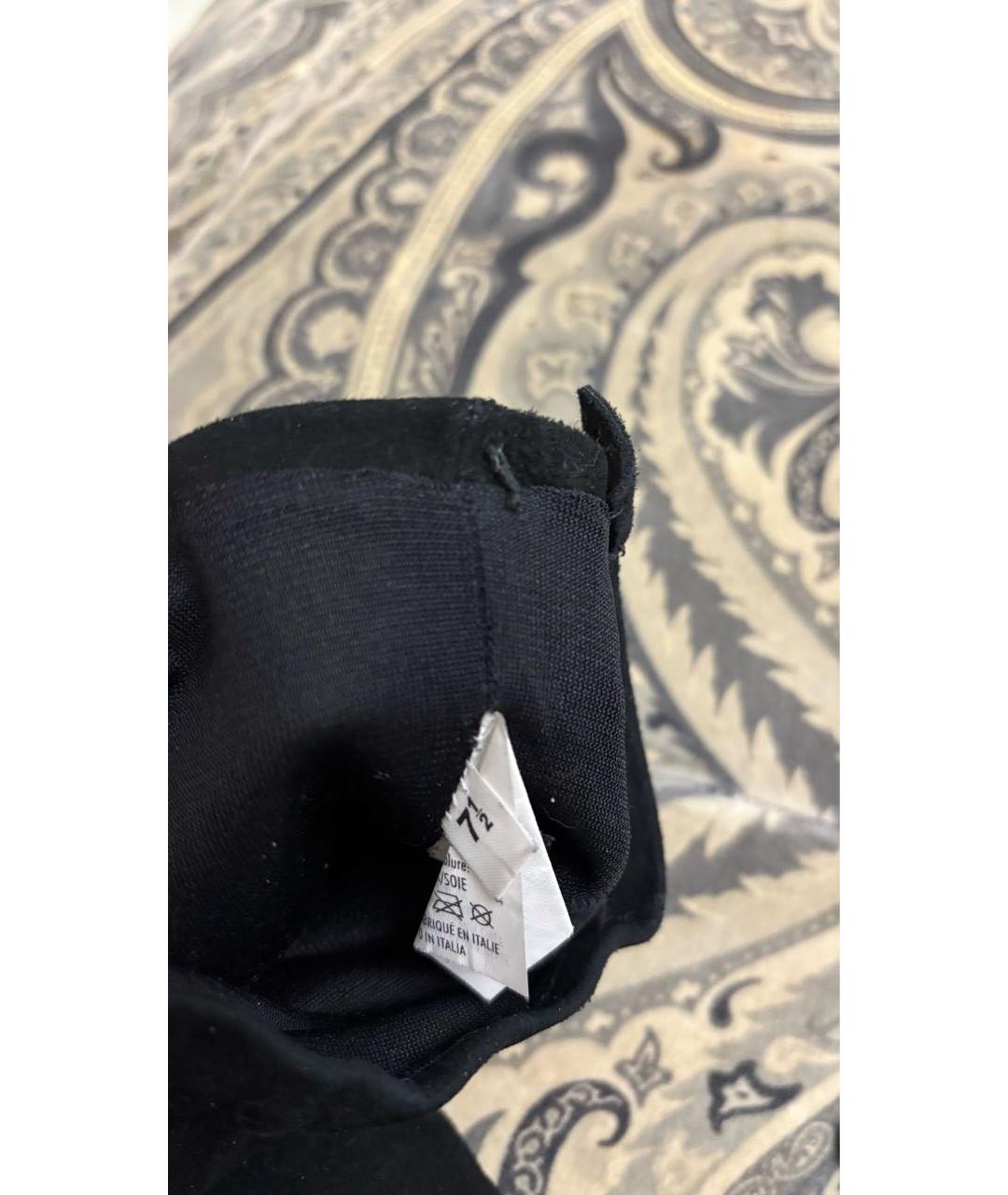 SAINT LAURENT Черные перчатки, фото 4