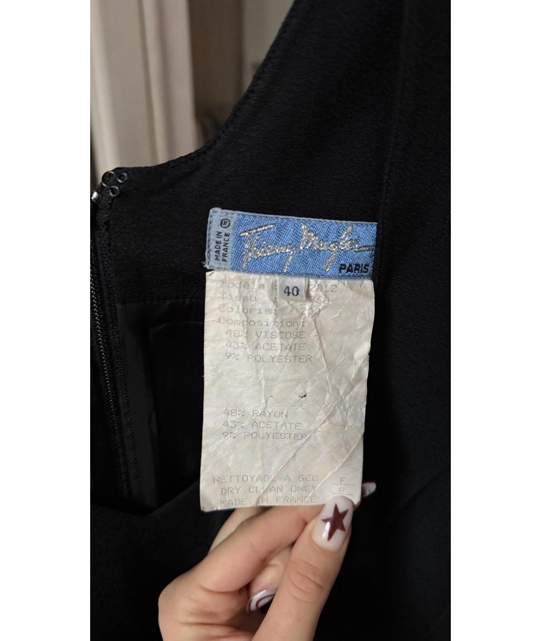 MUGLER Черное коктейльное платье, фото 3