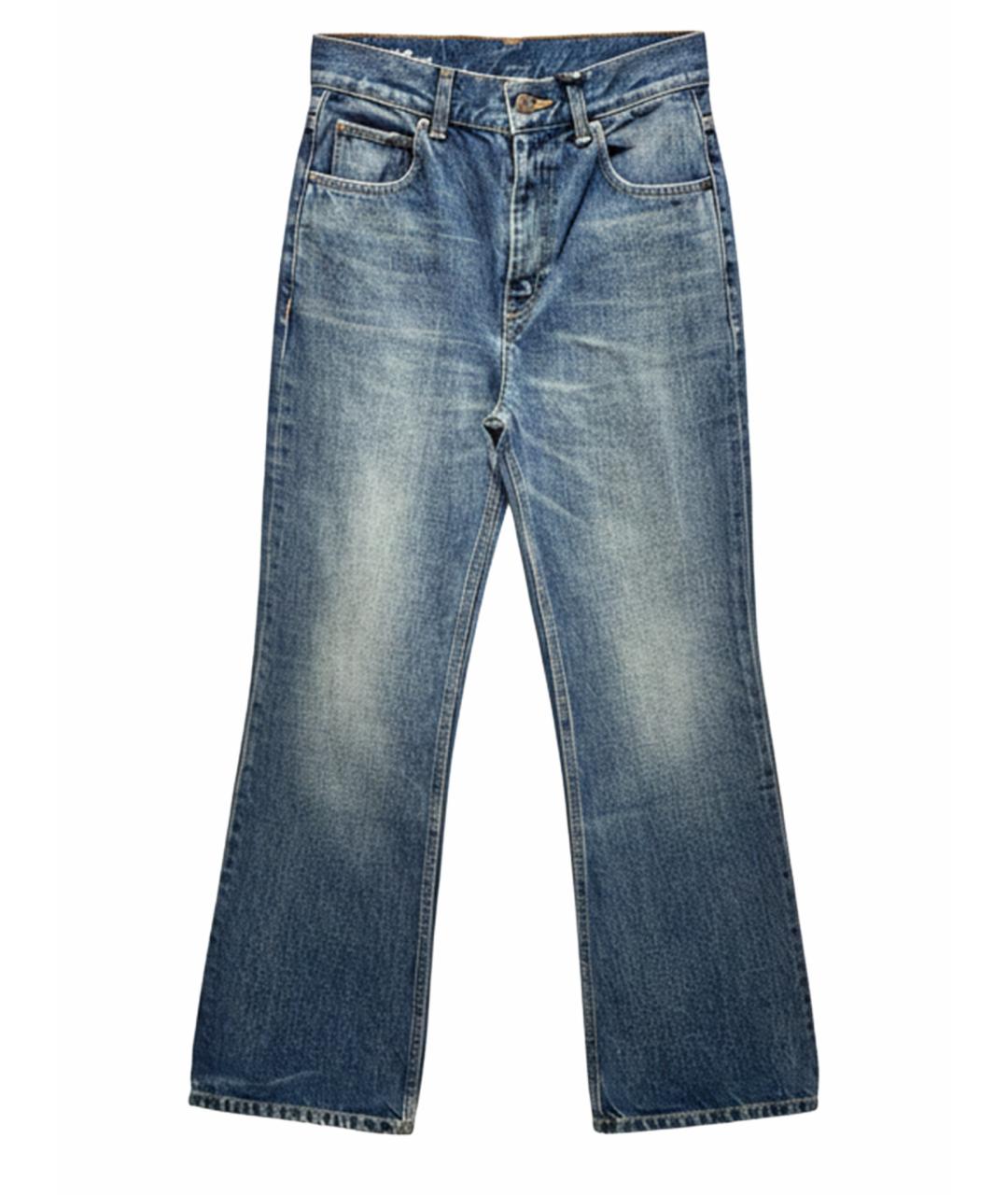 CELINE Синие хлопковые джинсы клеш, фото 1