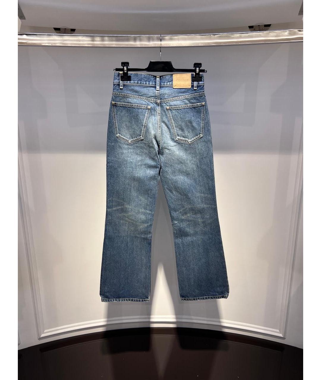 CELINE Синие хлопковые джинсы клеш, фото 2