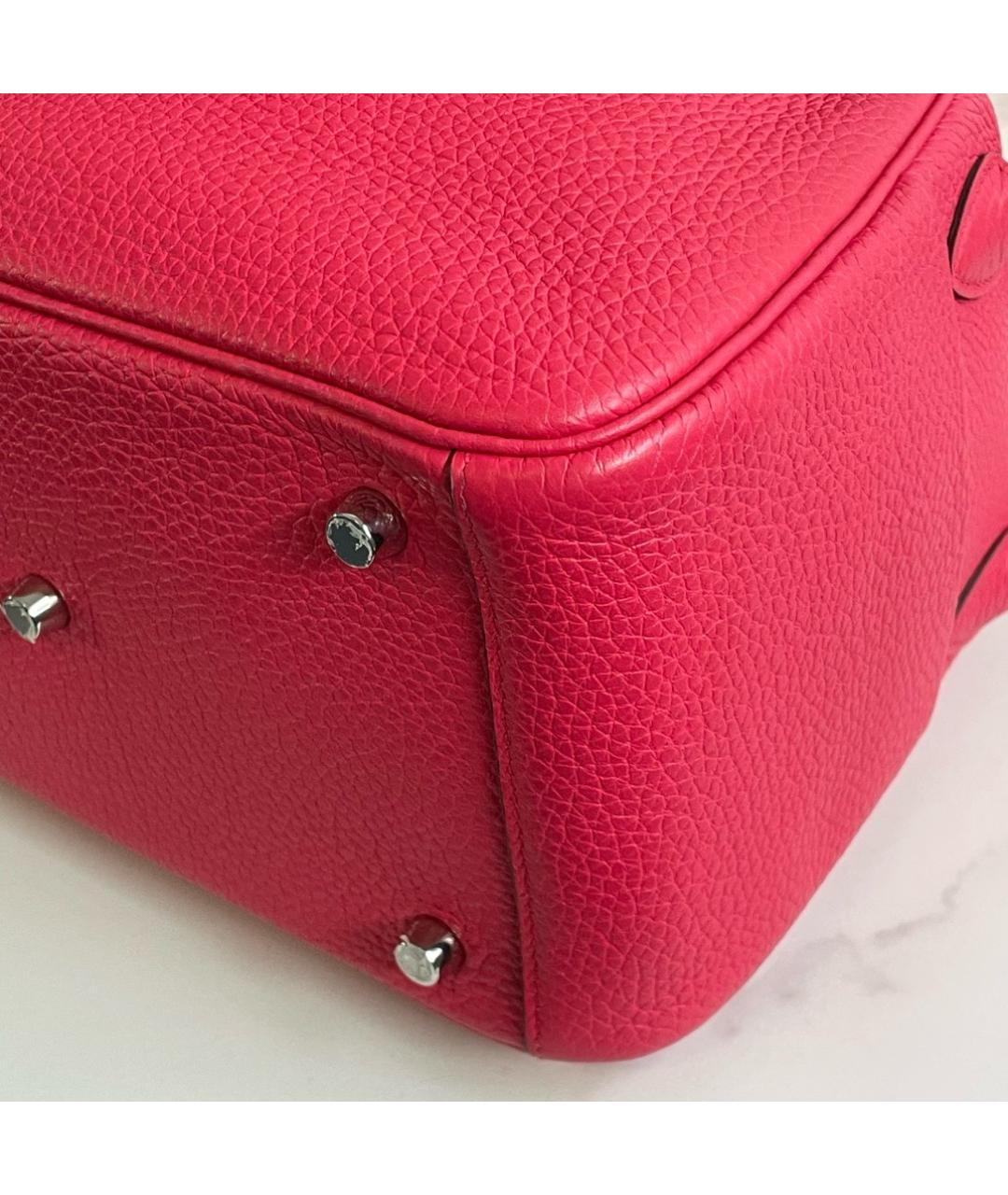 HERMES Розовая кожаная сумка через плечо, фото 6