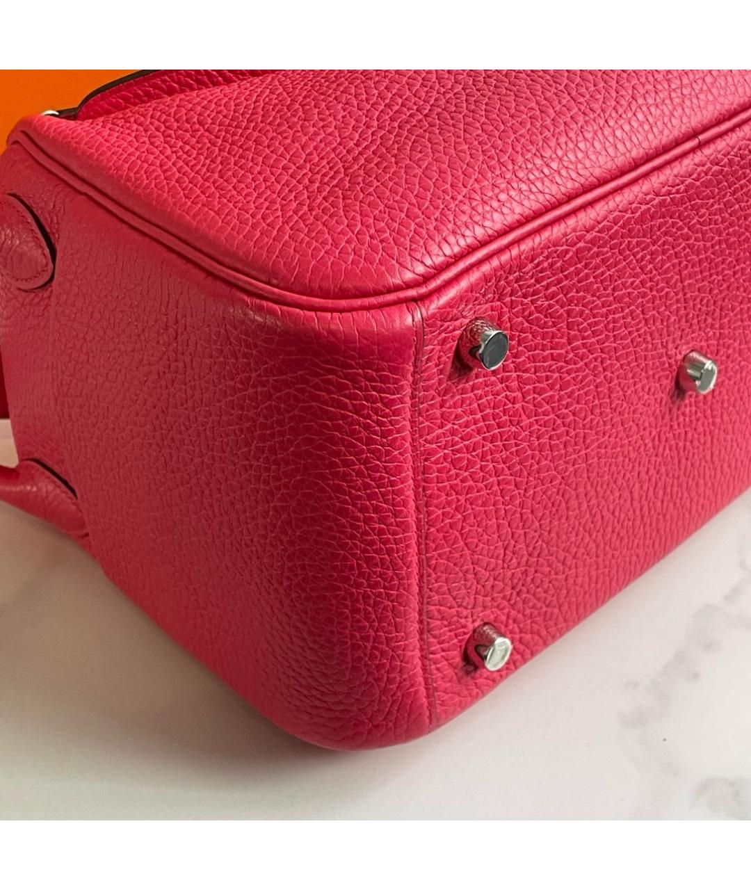 HERMES Розовая кожаная сумка через плечо, фото 5